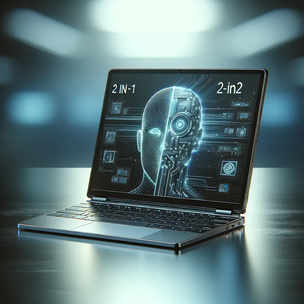 Alt text: "Dell's AI-Powered 14 2-in-1 Plus Laptop showcased in a sleek design, highlighting its innovative features and cutting-edge technology aimed at enhancing productivity and user experience."