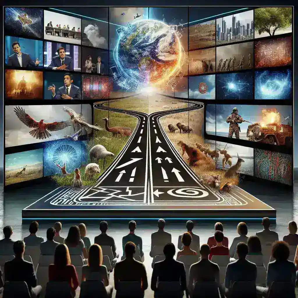 "Interactive docuseries preview featuring audience decision points announced by Netflix, showcasing diverse storytelling options and engaging viewer participation."